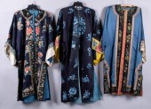 THREE CHINESE EXPORT SILK EMBR