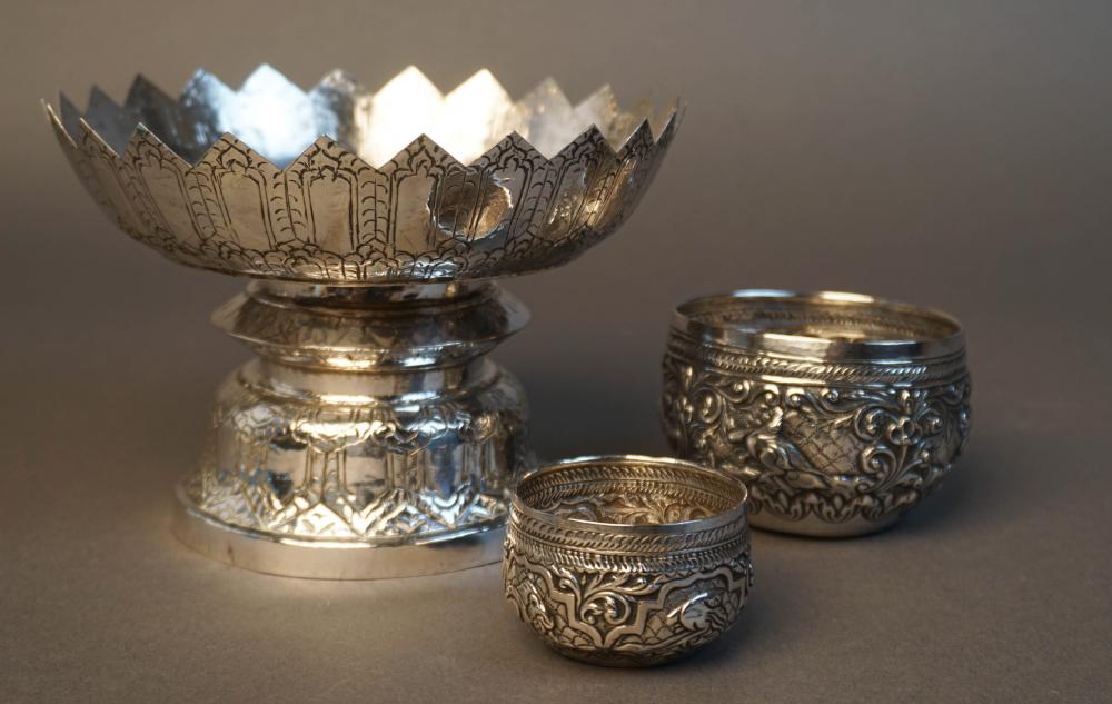 THREE CHINESE EXPORT SILVER