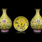 Three Chinese Famille June Por
