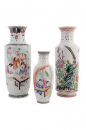 THREE CHINESE FAMILLE ROSE BAL
