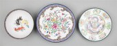 THREE CHINESE FAMILLE ROSE ENA