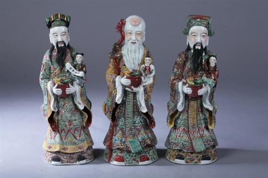 THREE CHINESE FAMILLE ROSE