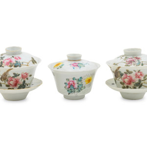 Three Chinese Famille Rose
