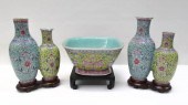 THREE CHINESE FAMILLE ROSE POR