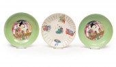 THREE CHINESE FAMILLE ROSE POR