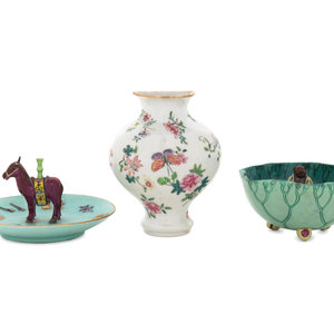 Three Chinese Famille Rose