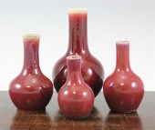 Three Chinese flambe glazed sm