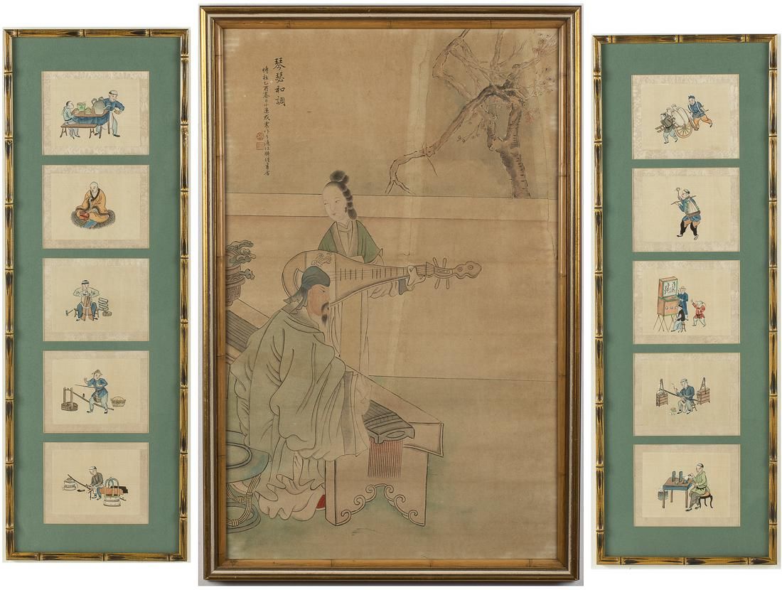 THREE CHINESE FRAMED
