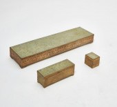 THREE CHINESE GILT METAL AND H
