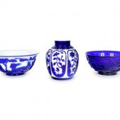 Three Chinese Glass Vessels
LA