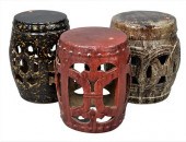 THREE CHINESE GLAZED CERAMIC G
