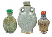 THREE CHINESE GLAZED CERAMIC S
