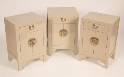 Three Chinese grey painted