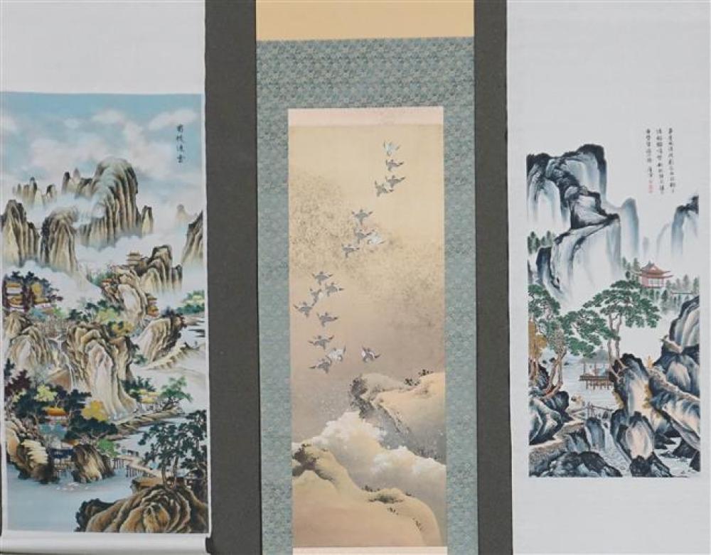 THREE CHINESE HANGING SCROLLS OF