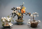 THREE CHINESE HARDSTONE AND EN