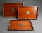 THREE CHINESE HARDWOOD AND BRA