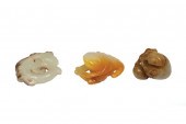 THREE CHINESE JADE CARVINGSThr