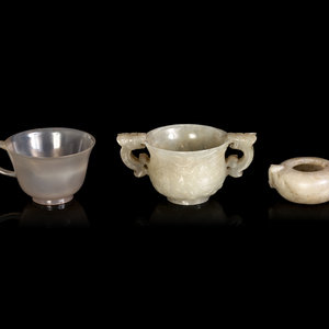 Three Chinese Jade Vessels