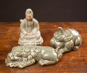 THREE CHINESE LONGQUAN CELADON