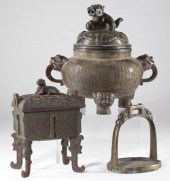 Three Chinese Metalwork Articl
