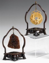 Three Chinese pendants, elepha