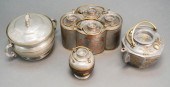 THREE CHINESE PEWTER AND BRASS