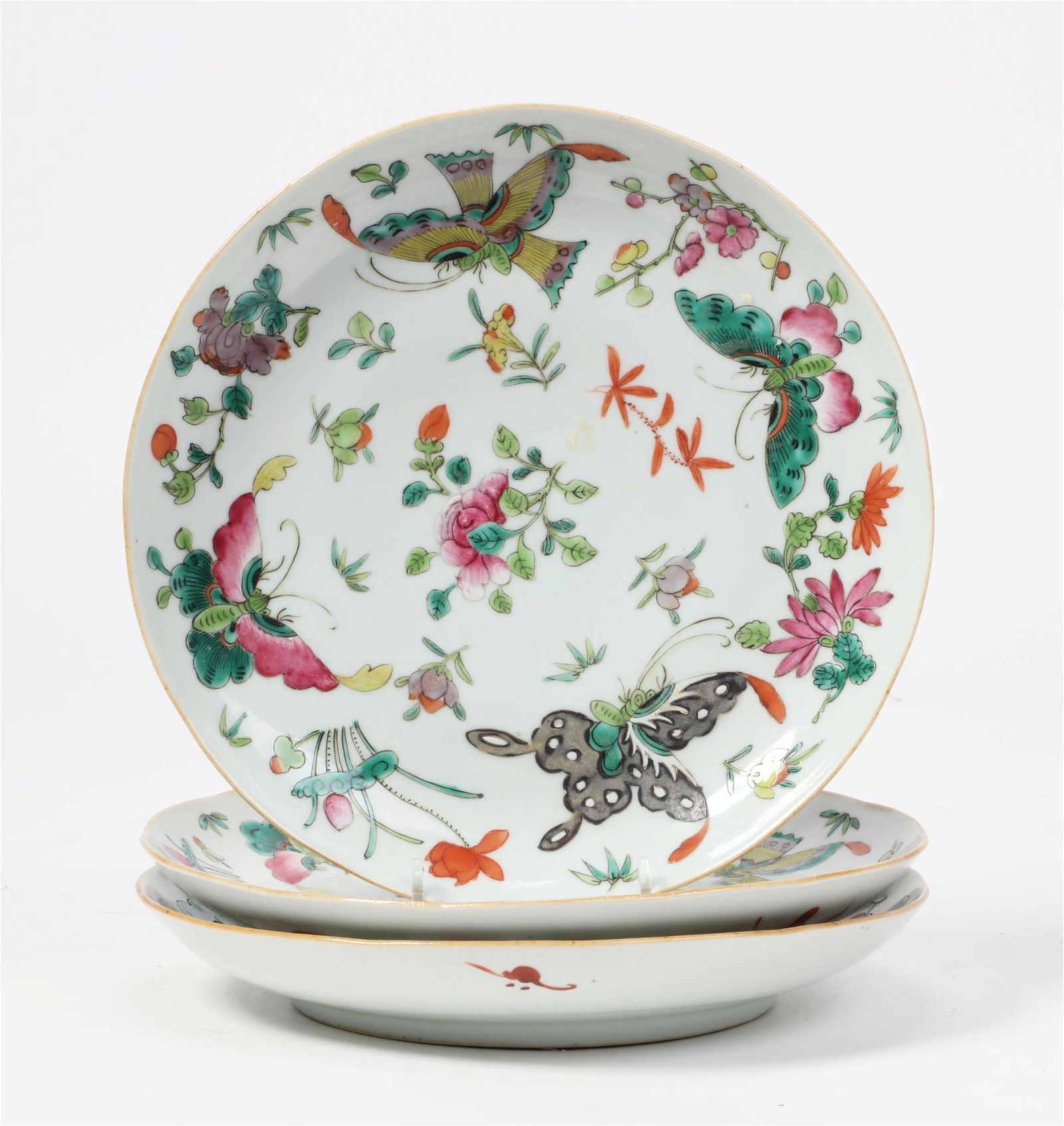 THREE CHINESE POLYCHROME