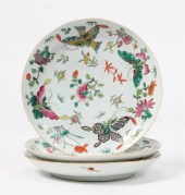 THREE CHINESE POLYCHROME PORCE