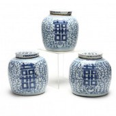 THREE CHINESE PORCELAIN BLUE A