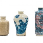 Three Chinese Porcelain Bottle