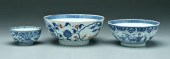 Three Chinese porcelain bowls: