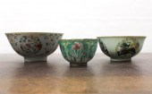 THREE CHINESE PORCELAIN BOWLST