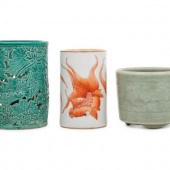 Three Chinese Porcelain Brushp