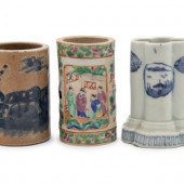 Three Chinese Porcelain Brushp