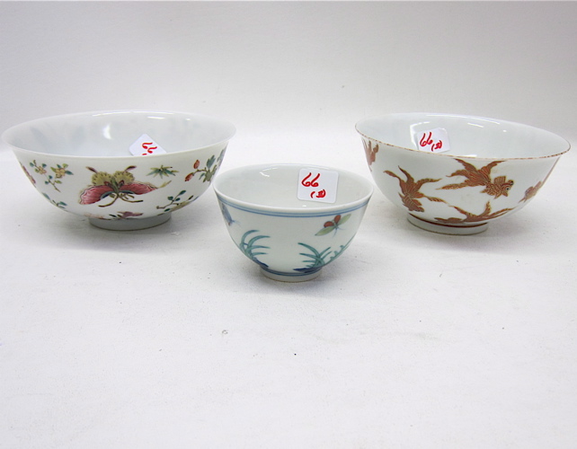 THREE CHINESE PORCELAIN