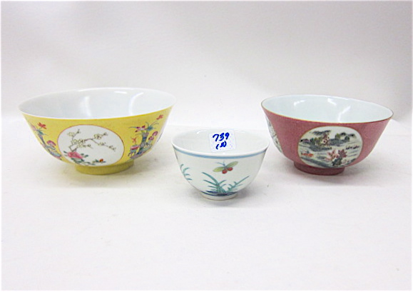 THREE CHINESE PORCELAIN
