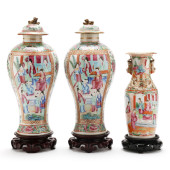 THREE CHINESE PORCELAIN FAMILL
