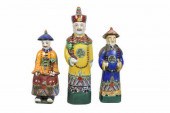 THREE CHINESE PORCELAIN FIGURE