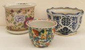 THREE CHINESE PORCELAIN JARDIN