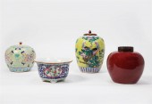 THREE CHINESE PORCELAIN JARSTh