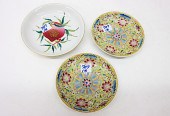 THREE CHINESE PORCELAIN LOW BO
