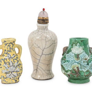Three Chinese Porcelain Miniature