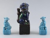 THREE CHINESE PORCELAIN SEATED