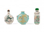 THREE CHINESE PORCELAIN SNUFF