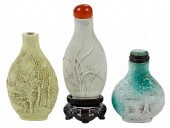 THREE CHINESE PORCELAIN SNUFF