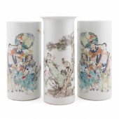 THREE CHINESE PORCELAIN VASES,