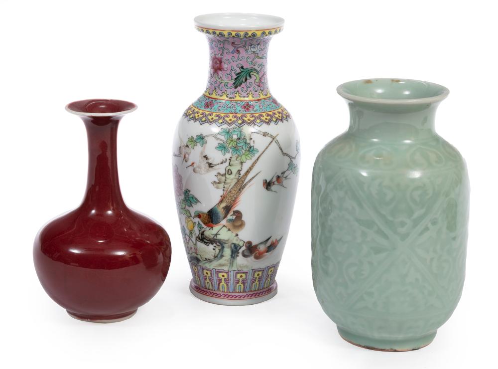 THREE CHINESE PORCELAIN