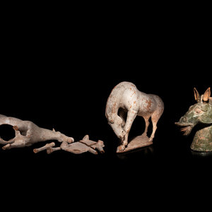 Three Chinese Pottery Equine