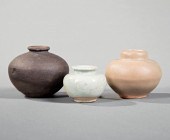 THREE CHINESE POTTERY JARLETST