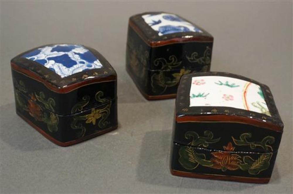 THREE CHINESE POTTERY SHARD AND